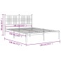 vidaXL Bettgestell mit Kopfteil Metall Schwarz 140x190 cm vidaXL Bettgestell mit Kopfteil Metall Schwarz 140x190 cm