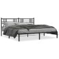 vidaXL Bettgestell mit Kopfteil Metall Schwarz 193x203 cm vidaXL Bettgestell mit Kopfteil Metall Schwarz 193x203 cm