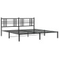 vidaXL Bettgestell mit Kopfteil Metall Schwarz 193x203 cm vidaXL Bettgestell mit Kopfteil Metall Schwarz 193x203 cm