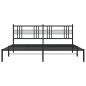 vidaXL Bettgestell mit Kopfteil Metall Schwarz 193x203 cm vidaXL Bettgestell mit Kopfteil Metall Schwarz 193x203 cm