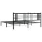 vidaXL Bettgestell mit Kopfteil Metall Schwarz 193x203 cm vidaXL Bettgestell mit Kopfteil Metall Schwarz 193x203 cm