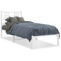 vidaXL Bettgestell mit Kopfteil Metall Weiß 80x200 cm vidaXL Bettgestell mit Kopfteil Metall Weiß 80x200 cm