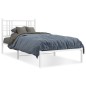 vidaXL Bettgestell mit Kopfteil Metall Weiß 90x200 cm vidaXL Bettgestell mit Kopfteil Metall Weiß 90x200 cm
