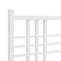 vidaXL Bettgestell mit Kopfteil Metall Weiß 135x190 cm vidaXL Bettgestell mit Kopfteil Metall Weiß 135x190 cm