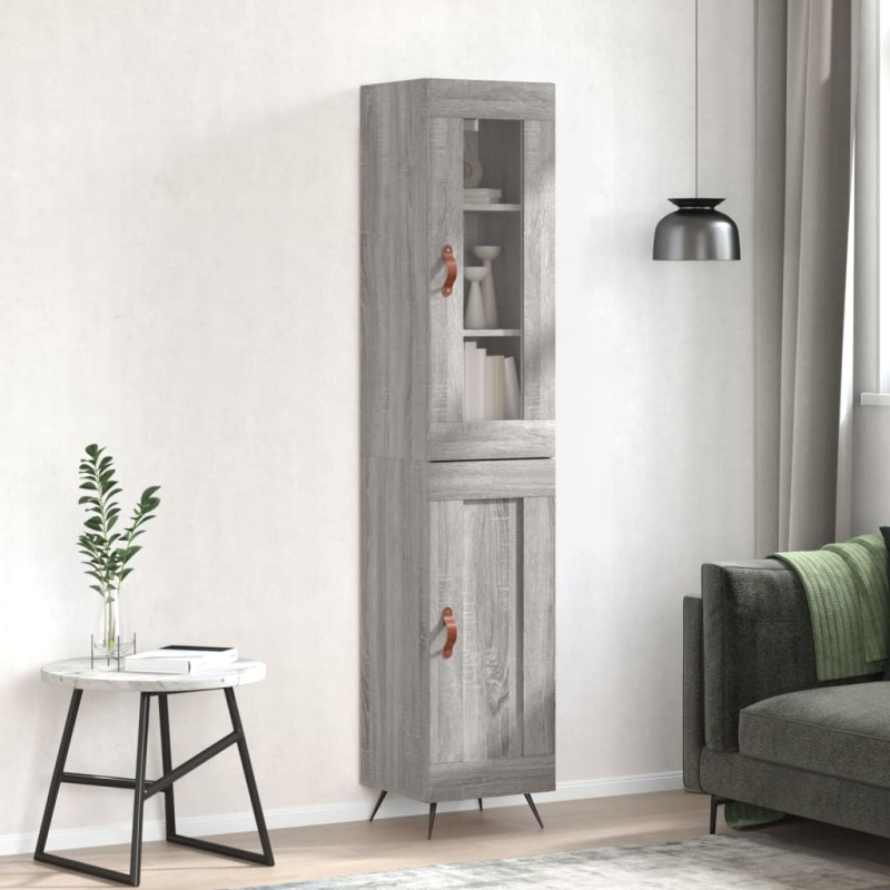 Highboard Grau Sonoma 34,5x34x180 cm Holzwerkstoff Highboard Grau Sonoma 34,5x34x180 cm Holzwerkstoff