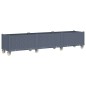 vidaXL Pflanzkasten mit Rollen Grau 240x50x54 cm PP vidaXL Pflanzkasten mit Rollen Grau 240x50x54 cm PP