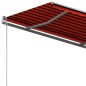 Gelenkarmmarkise Einziehbar mit Pfosten 4x3 m Orange und Braun Gelenkarmmarkise Einziehbar mit Pfosten 4x3 m Orange und Braun