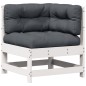 vidaXL 8-tlg. Garten-Lounge-Set mit Kissen Weiß Massivholz Kiefer vidaXL 8-tlg. Garten-Lounge-Set mit Kissen Weiß Massivholz Kiefer