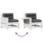vidaXL 8-tlg. Garten-Lounge-Set mit Kissen Weiß Massivholz Kiefer vidaXL 8-tlg. Garten-Lounge-Set mit Kissen Weiß Massivholz Kiefer
