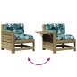vidaXL 4-tlg. Garten-Lounge-Set mit Kissen Kiefernholz Imprägniert vidaXL 4-tlg. Garten-Lounge-Set mit Kissen Kiefernholz Imprägniert