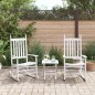 vidaXL Schaukelstühle mit Gebogenen Sitzen 2 Stk Weiß Massivholz Tanne vidaXL Schaukelstühle mit Gebogenen Sitzen 2 Stk Weiß Massivholz Tanne