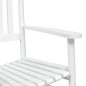 vidaXL Schaukelstühle mit Gebogenen Sitzen 2 Stk Weiß Massivholz Tanne vidaXL Schaukelstühle mit Gebogenen Sitzen 2 Stk Weiß Massivholz Tanne