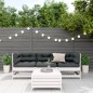 vidaXL 4-tlg. Garten-Lounge-Set mit Kissen Weiß Massivholz Kiefer vidaXL 4-tlg. Garten-Lounge-Set mit Kissen Weiß Massivholz Kiefer