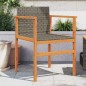 vidaXL Gartenstühle 2 Stk. Grau Poly Rattan und Massivholz vidaXL Gartenstühle 2 Stk. Grau Poly Rattan und Massivholz