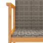 vidaXL Gartenstühle 2 Stk. Grau Poly Rattan und Massivholz vidaXL Gartenstühle 2 Stk. Grau Poly Rattan und Massivholz