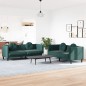 vidaXL 2-tlg. Sofagarnitur mit Kissen Dunkelgrün Samt vidaXL 2-tlg. Sofagarnitur mit Kissen Dunkelgrün Samt