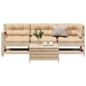 vidaXL 4-tlg. Garten-Lounge-Set mit Kissen Massivholz Kiefer