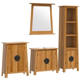 vidaXL 4-tlg. Badmöbel-Set Massivholz Kiefer