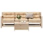 vidaXL 4-tlg. Garten-Lounge-Set mit Kissen Massivholz Kiefer vidaXL 4-tlg. Garten-Lounge-Set mit Kissen Massivholz Kiefer