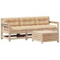 vidaXL 4-tlg. Garten-Lounge-Set mit Kissen Massivholz Kiefer vidaXL 4-tlg. Garten-Lounge-Set mit Kissen Massivholz Kiefer