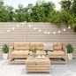 vidaXL 4-tlg. Garten-Lounge-Set mit Kissen Massivholz Kiefer vidaXL 4-tlg. Garten-Lounge-Set mit Kissen Massivholz Kiefer