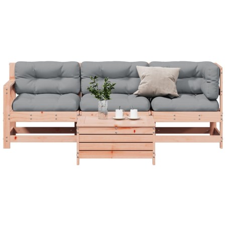 vidaXL 4-tlg. Garten-Lounge-Set mit Kissen Massivholz Douglasie