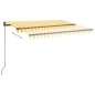 Automatische Markise mit LED & Windsensor 3x2,5 m Gelb und Weiß Automatische Markise mit LED & Windsensor 3x2,5 m Gelb und Weiß