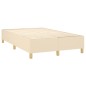 vidaXL Boxspringbett mit Matratze Creme 120x190 cm Stoff vidaXL Boxspringbett mit Matratze Creme 120x190 cm Stoff