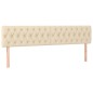 vidaXL Boxspringbett mit Matratze Creme 120x190 cm Stoff vidaXL Boxspringbett mit Matratze Creme 120x190 cm Stoff