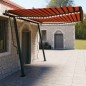 Automatische Markise mit LED & Windsensor 4,5x3 m Orange Braun Automatische Markise mit LED & Windsensor 4,5x3 m Orange Braun