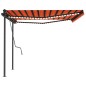 Automatische Markise mit LED & Windsensor 4,5x3 m Orange Braun Automatische Markise mit LED & Windsensor 4,5x3 m Orange Braun