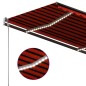 Automatische Markise mit LED & Windsensor 4,5x3 m Orange Braun Automatische Markise mit LED & Windsensor 4,5x3 m Orange Braun