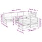 vidaXL 8-tlg. Garten-Sofagarnitur mit Kissen Wachsbraun Kiefernholz vidaXL 8-tlg. Garten-Sofagarnitur mit Kissen Wachsbraun Kiefernholz