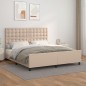 vidaXL Bettgestell mit Kopfteil Cappuccino-Braun 180x200 cm Kunstleder vidaXL Bettgestell mit Kopfteil Cappuccino-Braun 180x200 cm Kunstleder