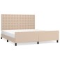 vidaXL Bettgestell mit Kopfteil Cappuccino-Braun 180x200 cm Kunstleder vidaXL Bettgestell mit Kopfteil Cappuccino-Braun 180x200 cm Kunstleder