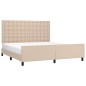 vidaXL Bettgestell mit Kopfteil Cappuccino-Braun 180x200 cm Kunstleder vidaXL Bettgestell mit Kopfteil Cappuccino-Braun 180x200 cm Kunstleder