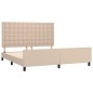 vidaXL Bettgestell mit Kopfteil Cappuccino-Braun 180x200 cm Kunstleder vidaXL Bettgestell mit Kopfteil Cappuccino-Braun 180x200 cm Kunstleder