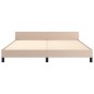 vidaXL Bettgestell mit Kopfteil Cappuccino-Braun 180x200 cm Kunstleder vidaXL Bettgestell mit Kopfteil Cappuccino-Braun 180x200 cm Kunstleder