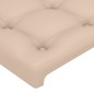 vidaXL Bettgestell mit Kopfteil Cappuccino-Braun 180x200 cm Kunstleder vidaXL Bettgestell mit Kopfteil Cappuccino-Braun 180x200 cm Kunstleder