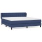 vidaXL Boxspringbett mit Matratze Blau 180x200 cm Stoff vidaXL Boxspringbett mit Matratze Blau 180x200 cm Stoff