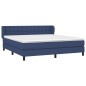 vidaXL Boxspringbett mit Matratze Blau 180x200 cm Stoff vidaXL Boxspringbett mit Matratze Blau 180x200 cm Stoff
