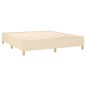 vidaXL Boxspringbett mit Matratze Creme 180x200 cm Stoff vidaXL Boxspringbett mit Matratze Creme 180x200 cm Stoff