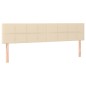 vidaXL Boxspringbett mit Matratze & LED Creme 180x200 cm Stoff vidaXL Boxspringbett mit Matratze & LED Creme 180x200 cm Stoff