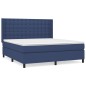 vidaXL Boxspringbett mit Matratze Blau 180x200 cm Stoff vidaXL Boxspringbett mit Matratze Blau 180x200 cm Stoff