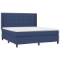 vidaXL Boxspringbett mit Matratze Blau 180x200 cm Stoff vidaXL Boxspringbett mit Matratze Blau 180x200 cm Stoff
