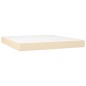 vidaXL Boxspringbett mit Matratze & LED Creme 180x200 cm Stoff vidaXL Boxspringbett mit Matratze & LED Creme 180x200 cm Stoff