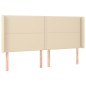 vidaXL Boxspringbett mit Matratze & LED Creme 160x200 cm Stoff vidaXL Boxspringbett mit Matratze & LED Creme 160x200 cm Stoff