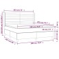 vidaXL Boxspringbett mit Matratze & LED Creme 180x200 cm Stoff vidaXL Boxspringbett mit Matratze & LED Creme 180x200 cm Stoff
