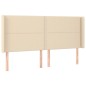 vidaXL Boxspringbett mit Matratze & LED Creme 180x200 cm Stoff vidaXL Boxspringbett mit Matratze & LED Creme 180x200 cm Stoff