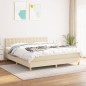 vidaXL Boxspringbett mit Matratze Creme 180x200 cm Stoff vidaXL Boxspringbett mit Matratze Creme 180x200 cm Stoff